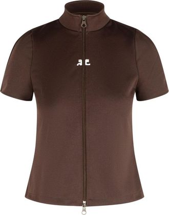 Courrèges Brown Polyester T-Shirt