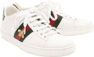 Gucci Womens Leather Bee Ace Sneaker (Authentic Pre-Loved)