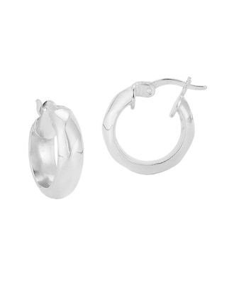 Chloe and Madison Chloe And Madison Silver Reflective Small Hoops