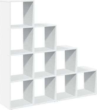 vidaXL Vidaxl - Librería divisora 4 niveles madera blanca 131,5x29x131,5 cm