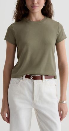 AG - Adriano Goldschmied Sadie Crop T-Shirt in Spruce Green at Nordstrom, Size X-Small