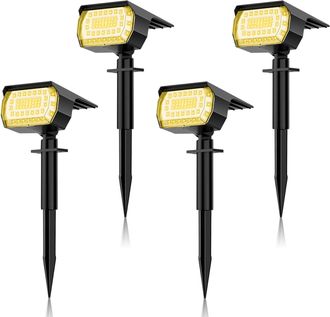 OEM Conjunto De Varios Focos Solares, 57 Led, Luz Blanca C&aacute;lida 3000k, Resistente Al Agua Ip65, Para Jard&iacute;n, Entrada De Veh&iacute;culos Y C&eacute;sped