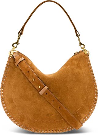 Isabel Marant Oskan Soft Zip-Gz Crescent Suede Bag