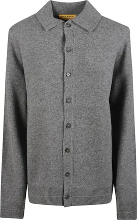 Guest In Residence Felted Cashmere-Merino Wool Spread Collar Shirt