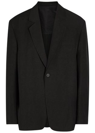 STUDIO NICHOLSON Denison Linen and Wool-blend Blazer - Black - M