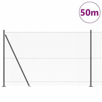 Berkfield Home Hexagon Fence Grey 1.4x50 m Steel