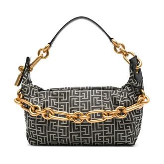 Balmain Borsa Tote Media Monogram Chain Sync - - Bags - Donna - Nero - ONE SIZE