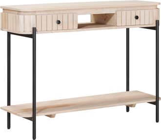 vidaXL Mesa Auxiliar Hecha A Mano Blanco 100 X 30 X 76 Cm Vidaxl