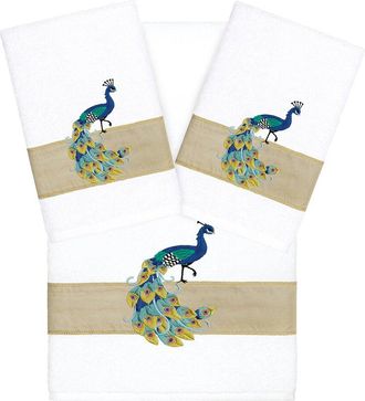 Linum Home Textiles 100% Turkish Cotton Penelope 3Pc Embellished Towel Set