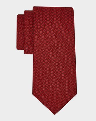 Ferragamo Men & apos;s Micro-Gancio Silk Tie