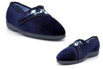 Generic Ladies Washable Slippers Size 8 Ladies Machine Washable Slippers Size 7 Womens Touch Fastening Slipper Womens Memory Foam Slipper Comfort Touch Fasten