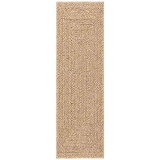 vidaXL vidaXL Tappeto ZIZUR Beige 200x200 cm Aspetto Iuta Interni ed Esterni