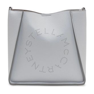 Stella McCartney Stella McCartney, Shoulder Bags, female, Gray, Size: ONE SIZE Logo Shoulder Bag