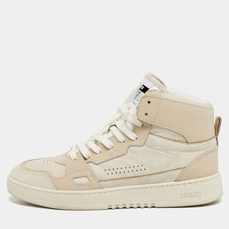 Axel Arigato Dice Size 40 Beige Leather and Nubuck Leather High Top Sneakers