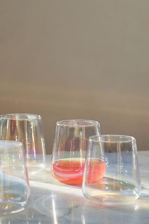 Anthropologie Morgan Stemless Wine Glasses, Set of 4