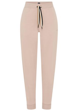 HUGO BOSS Relaxhose BOSS CP Stripe_Pants Cuff, Damen, Gr. XXL, N-Gr, light beige 270, Sweatware, Obermaterial: 46% Baumwolle, 46% Lyocell, 8% Polyamid, Basic la