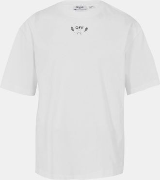 Off-white Mens Off White Bandana Crew Neck Short Sleeve T-Shirt in White-Black - Size X-Small