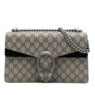 Gucci Pre-owned Womens Small Gg Supreme Dionysus Shoulder Bag - Sage Green Textile - One Size