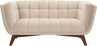 Rendez-Vous D&eacute;co Rendez-vous D&eacute;co - Sof&aacute; De 2 Plazas En Terciopelo Beige - Mona