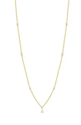 Bony Levy Maya Diamond Station Pendant Necklace in 18Ky at Nordstrom Rack