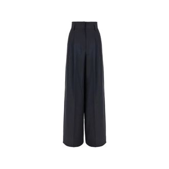 Max Mara Broeken, Dames, Blauw, XS, Wol, Mstserio Broek