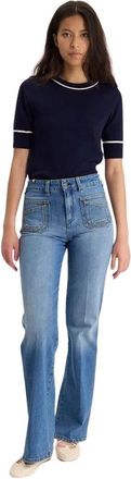 Ines De La Fressange Rick Denim - Dames - Flared Jeans - Blauw - W30 - Denim - Jeans