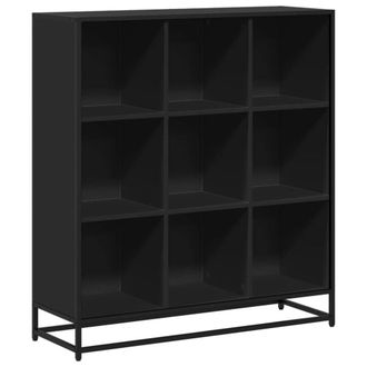 Berkfield Home Bookcase Black 97.5x33x107.5 cm Engineered Wood & Metal