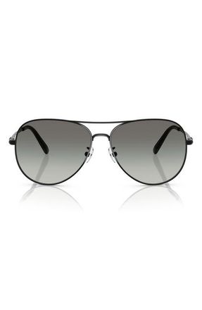 Tory Burch 58mm Pilot Sunglasses in Black /Grey Gradient at Nordstrom