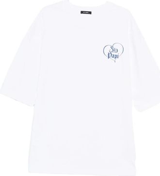 Willy Chavarria Sad Papi T-Shirt - Heren - T-shirts - Wit - S - Katoen - Tops