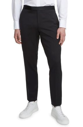 Jack Victor Phoenix Wool Tuxedo Trousers in Black at Nordstrom, Size 34