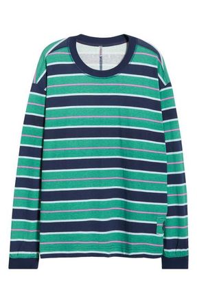 Free People FP Movement Printed Hustle Layer T-Shirt in Navy/Green Glow at Nordstrom, Size X-Small