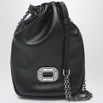 Roger Vivier Nano Pilgrim Tasche aus schwarzem Leder
