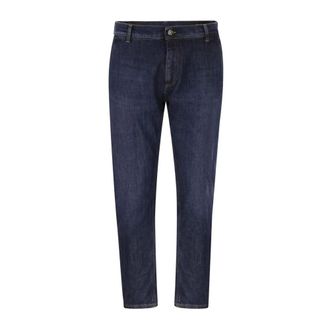 Dondup Slim-fit Jeans, male, Blue, Size: W33 Five-pocket Cotton Jeans