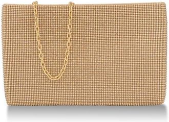 Whiting & Davis Lainey Crystal Clutch in Gold Crystal at Nordstrom