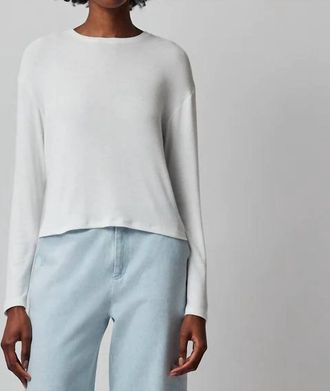 ATM Anthony Thomas Melillo Modal Rib Long Sleeve Boxy Tee In White