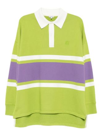 Loewe striped polo shirt - men - Cotton - L - Green