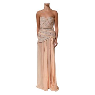 Dolce & Gabbana Embellished Strapless Evening Gown - female - Dolce & Gabbana - Gowns - Beige - S - Dresses