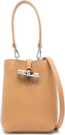 Longchamp Le Roseau XS bucket-tas - Bruin