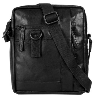 Spikes & Sparrow Umh&auml;ngetasche SPIKES & SPARROW, Damen, Gr. B/H/T: 21cm x 26cm x 5cm onesize, schwarz, Leder, leicht gl&auml;nzend, unifarben, Taschen Umh&auml;ngetasche, echt L