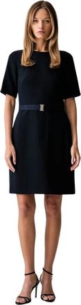 Joop Dehlia Jurk - Dames - Korte kleedjes - Blauw - L - Polyester - Kleedjes