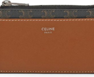 Celine Brown Leather Pvc Coated Canvas Coin Purse/Coin Case (Pre-Owned)