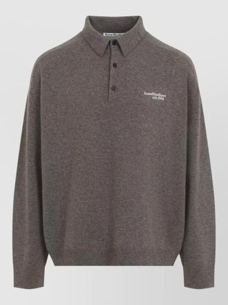 Acne Studios polo sweater yak wool blend knit