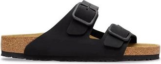 Birkenstock Arizona WB Lenb Smalle pasvorm - Dames - Schoenen - Zwart - Maat: 40 EU Leer