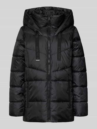 s.Oliver Red Label Regular Fit Steppjacke mit Kapuze in Black, Größe 32