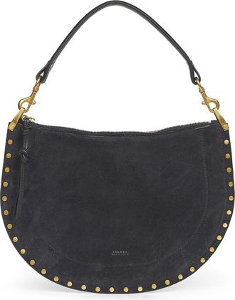 Isabel Marant Zwarte leren schoudertas met studs - Dames - Schoudertassen - Zwart - ONE Size - Leer - Tassen