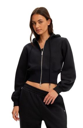 Cotton On Womens Active Fleece Contour Zip Through in Black at Nordstrom, Size X-Large