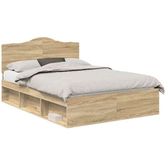 vidaXL Estructura De Cama Sonoma 140 X 200 Cm Madera De Pino Macizo Vidaxl