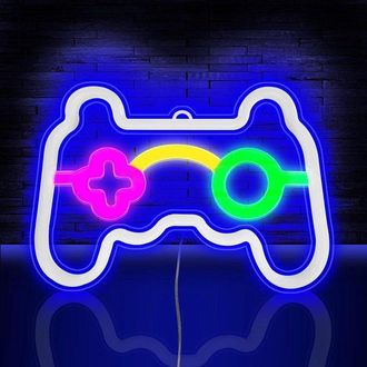 OEM Letrero De Ne&oacute;n Para Videojuegos, L&aacute;mpara De Ne&oacute;n, L&aacute;mpara Para Videojuegos, Luz Led Azul No Regulable, Aplique De Pared Con Alimentaci&oacute;n Usb
