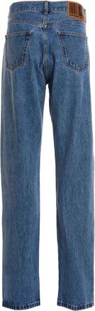 VTMNTS Mens Blue Cotton Relaxed Fit Jeans Clothing