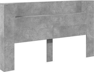 vidaXL Cabecero Con Estante Gris Concreto 180 X 16,5 X 103,5 Cm Vidaxl